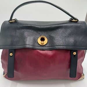 Yves Saint Laurent YSL Cabas Satchel – Tricolor Leather (Made in Italy)